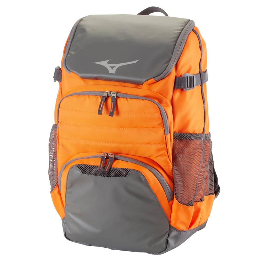 Mochila Mizuno Baseball Organizer OG5 - Homem - Laranja/Pretas - CGBVD5462